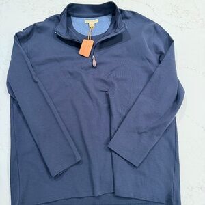 NWT Elliot Mulryan Men’s 3XL Quarter Zip Long Sleeve Pullover Blue